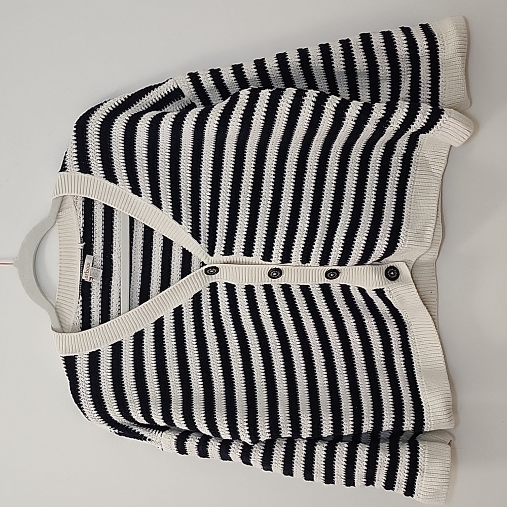 Barbour Sandgate Knitted Cardigan Women's Multi Stripe  Size 6 - Picture 6 of 16